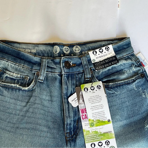 90’s Mom Jean 3/26 blue denim vintage revival super high rise size 3 / 26 - Picture 7 of 12